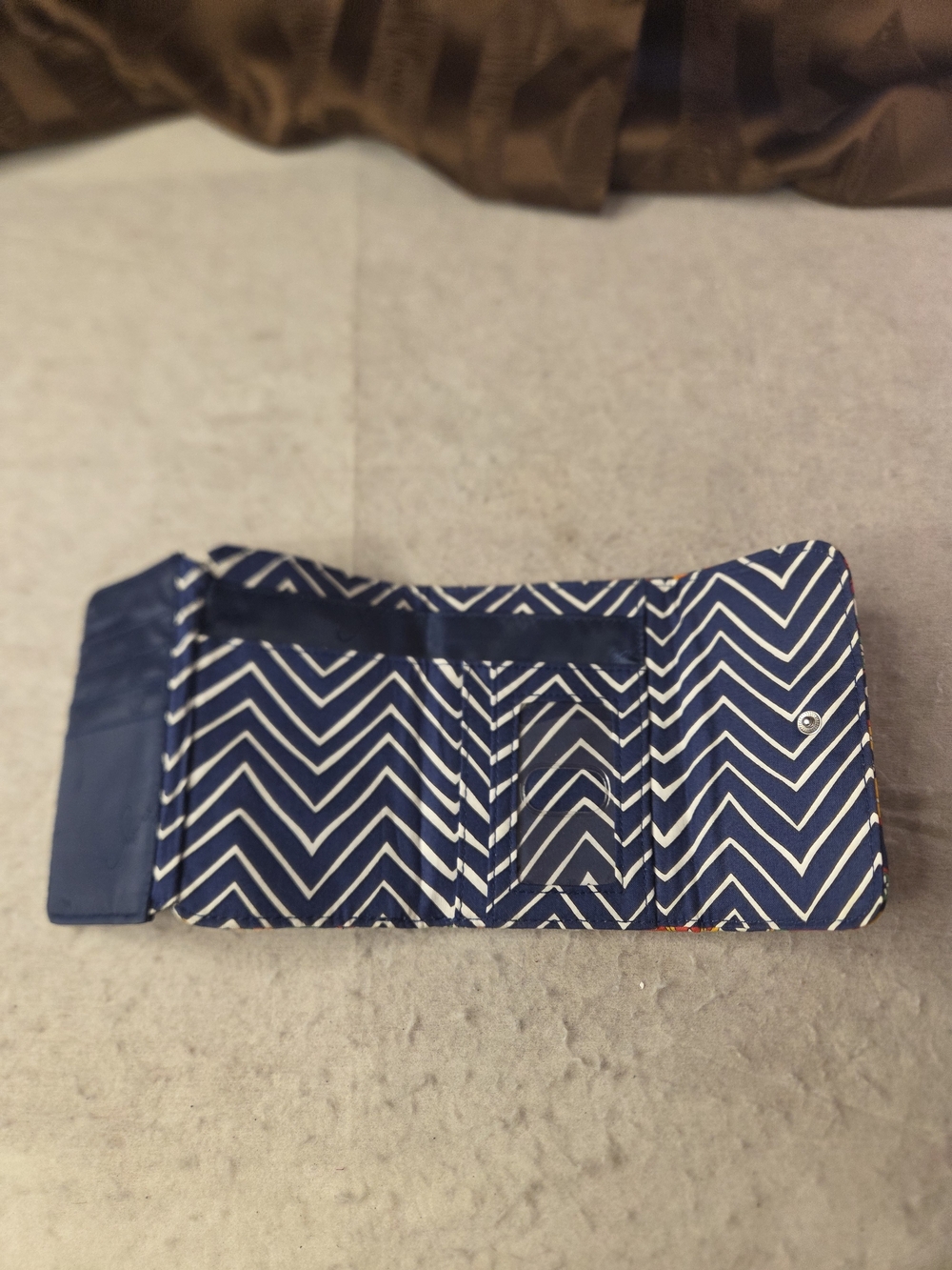 Vera Bradley Wallet Floral Print Wallet in Blue NWT - Picture 3 of 7